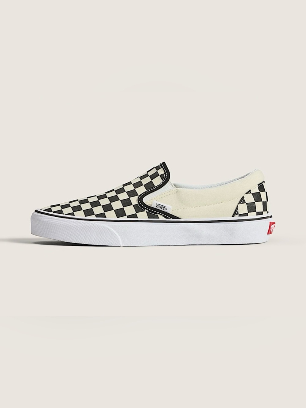 Vans Checkerboard Slip-On in Black & Cream Women’s Shoe Size: 8.5